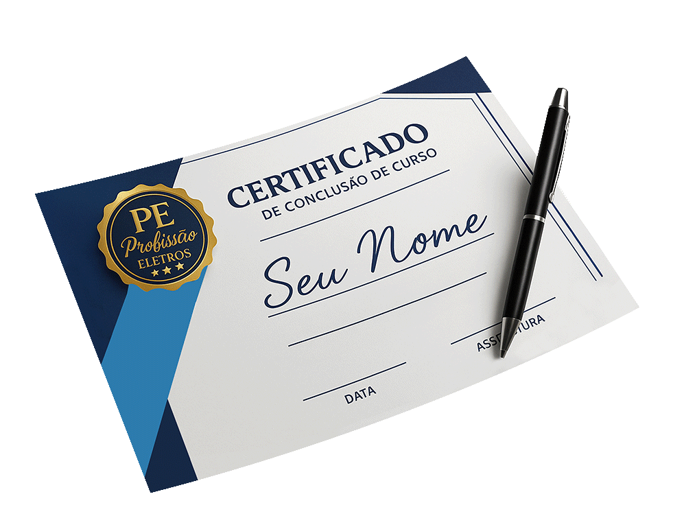 Modelo do certificado de conclusão do curso Profissão Eletrodomésticos
